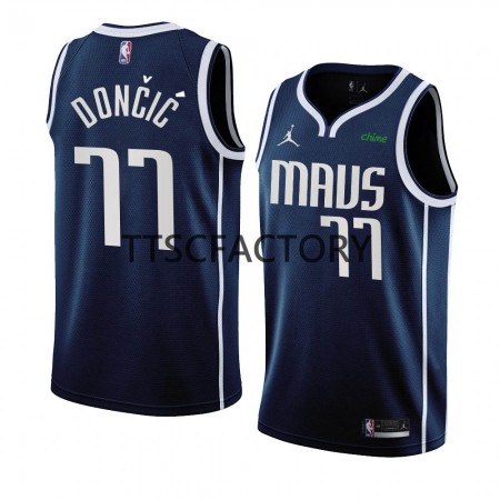 NBA Dallas Mavericks Trikot Luka Doncic 77 Nike 2022-23 Statement Edition Navy Swingman - Herren